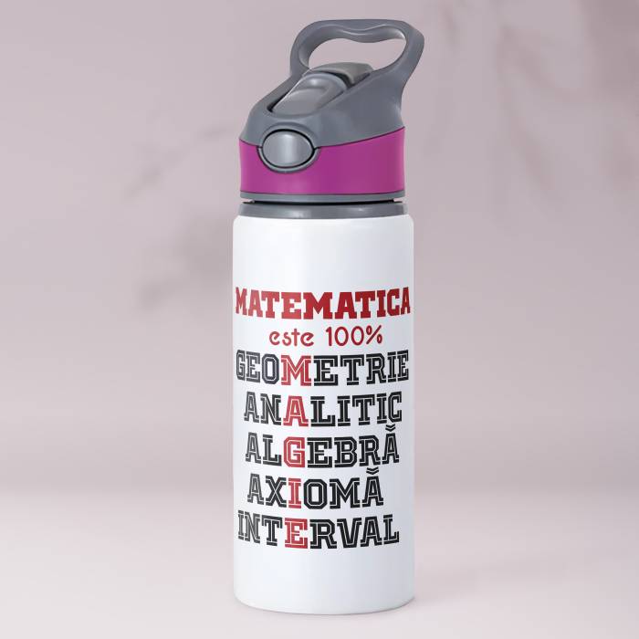 Termos personalizat din aluminiu 650ml - Matematica