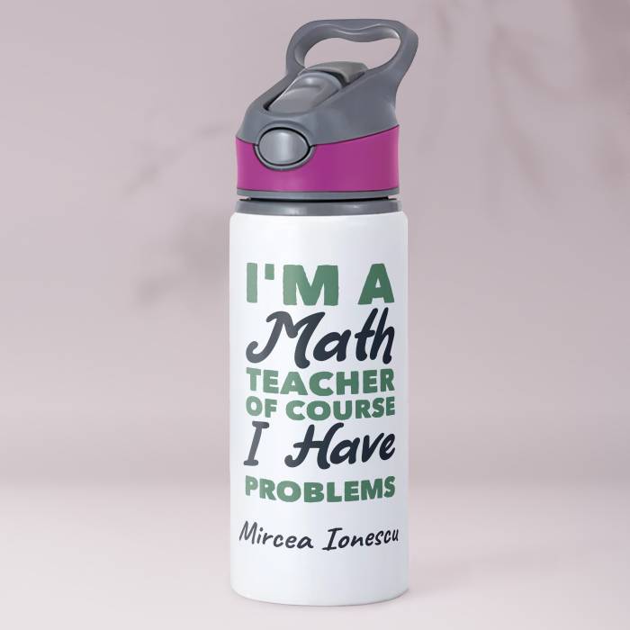 Termos personalizat din aluminiu 650ml - Teacher