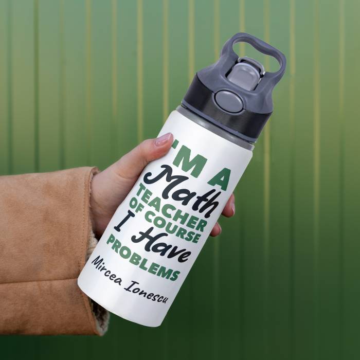 Termos personalizat din aluminiu 650ml - Teacher