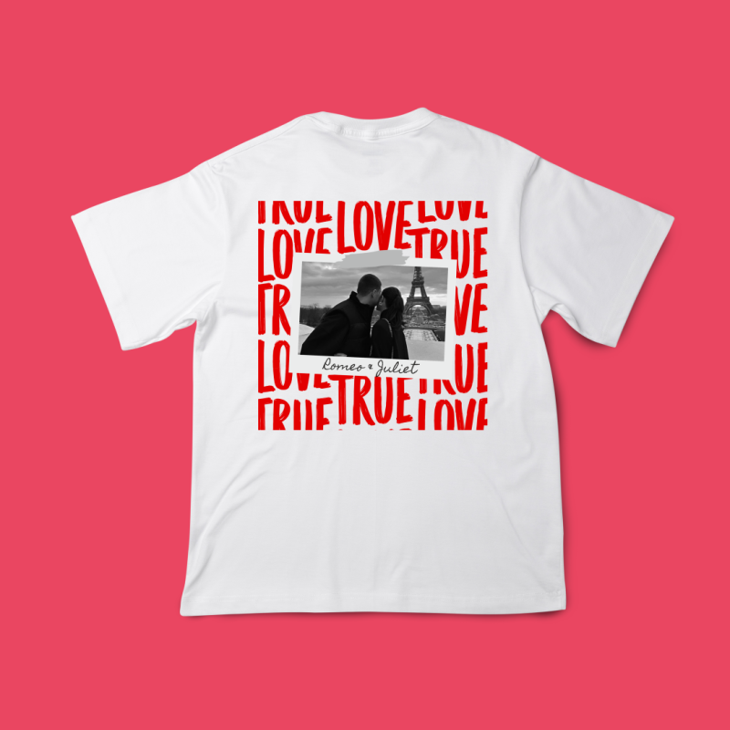 Tricou Personalizat pentru Barbati - Polaroid true Love