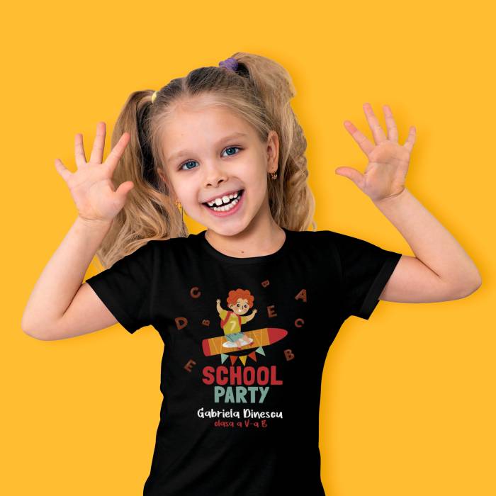 Tricou personalizat pentru copii - School party