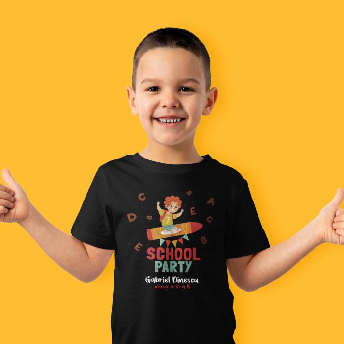 Tricou personalizat pentru copii - School party