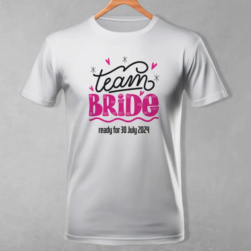 Tricou personalizat pentru petrecerea burlacitelor - Team Bride