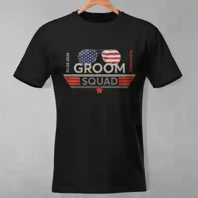 Tricou personalizat pentru petrecerea burlacilor - Top Groom Squad
