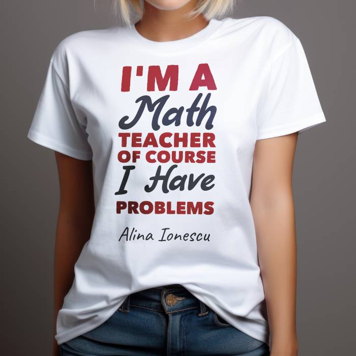 Tricou personalizat - Math teacher