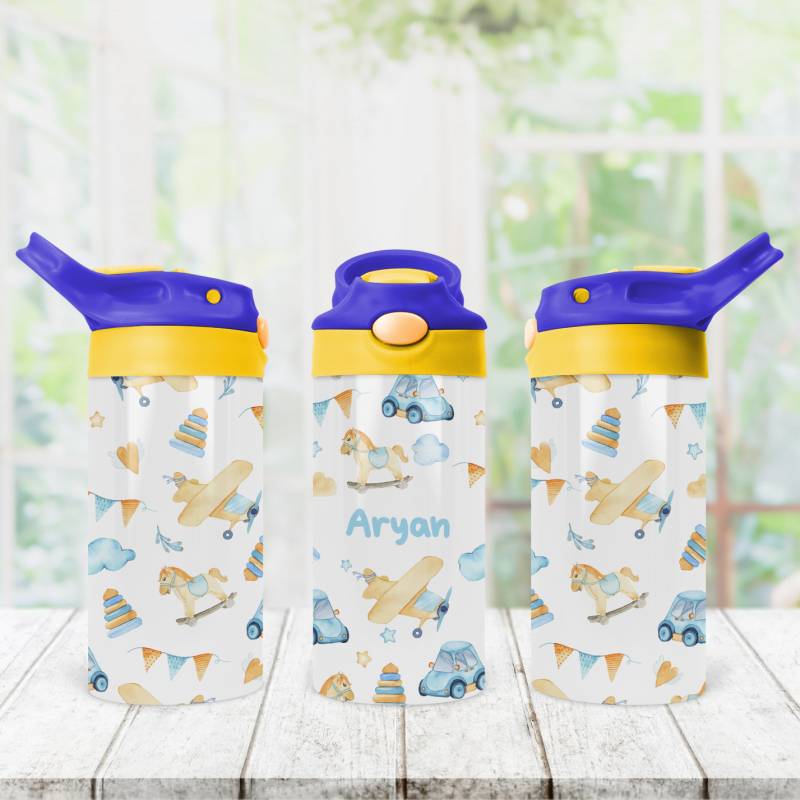 Sticlute personalizate pentru bebelusi cu jucarii
