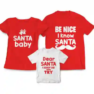 Set tricouri pentru craciun - Santa Baby