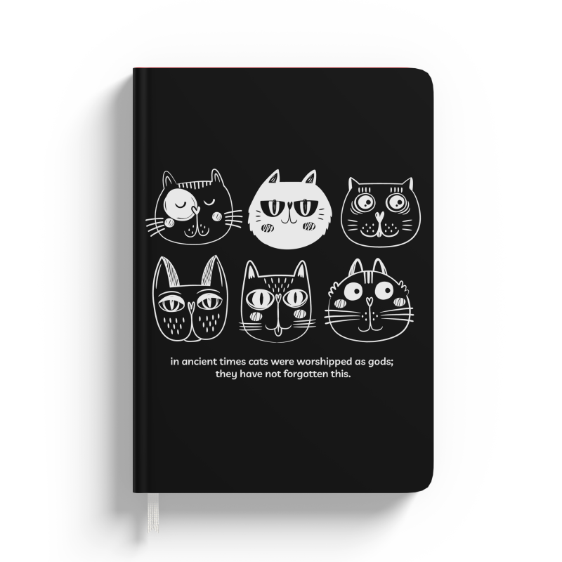 Notebook personalizat cu Pisici si doua texte