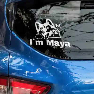 Sticker personalizat Husky