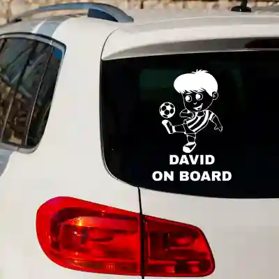 Sticker Baby on Board personalizat - Fotbalist