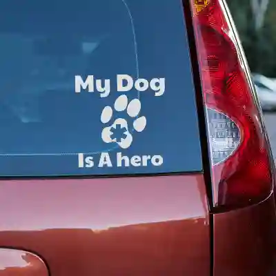 Sticker My dog is my Hero