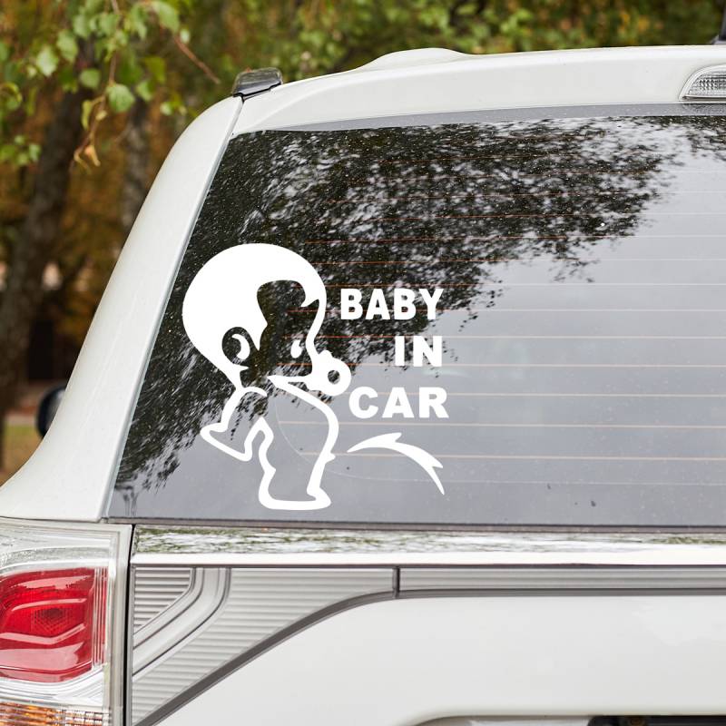 Sticker baby in car