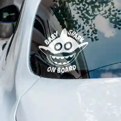 Sticker baby shark on board 